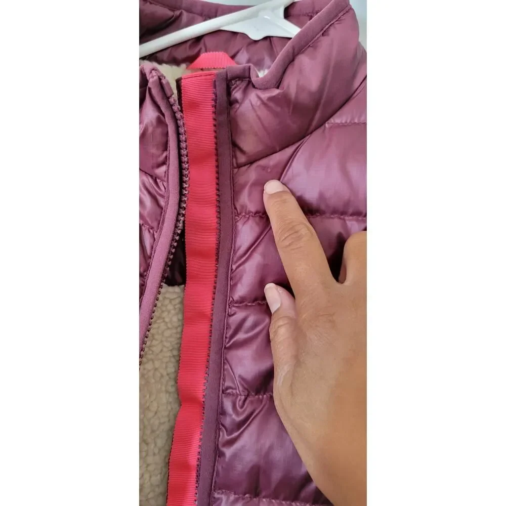 Girl's J.Crew Crewcuts purple pink fleece vest, size 12.